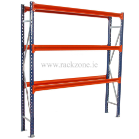 Longspan Shelving 2500H x 1800W x 600D 3 Levels c/w White Laminated Chipboard