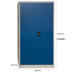 Two Door Storage Cabinet Grey/Blue