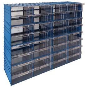 Plastic Drawer 32 Box 204d x 370w x 160h Blue 120-4