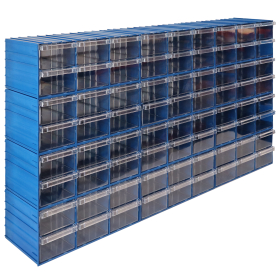 Plastic Drawer 72 Box 204d x 370w x 160h Blue 120-6