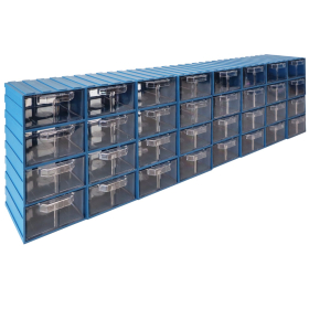 Plastic Drawer 32 Box 121d x 106w x 60h Blue 302