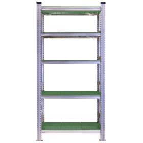 10 Bay Special -Galvanised Frame c/w Plastic Shelves 1972h x 900w x 500d 5 Level DELIVERY INCLUDED