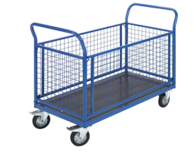 Platform Trolley 1063(h) x 1420(w) x 670(d) mm 400kg c/w enclosed cage