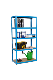 Value Shelving 1780h x 900w x 450d 5 Level 175kg UDL Blue