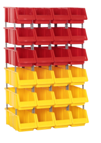 Storage Part Bins Kit 1100 1150h x 700w x 300d Red Yellow