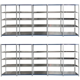 Easy Rack Galvanise 2000h x 1000w x 300d 5 Level 10 BAY SPECIAL