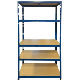 Value Shelving Keyhole Slot 1780h x 900w x 450d 5 Level 175kg UDL Blue