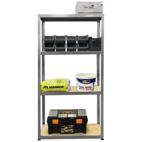 Economy Shelving 1760h x 900w x 300d 5 Level 175kg UDL Galvanise