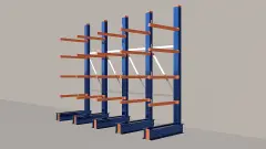 Cantilever Rack 5000H x 4000W x 1200D c/w Base + 4 Levels